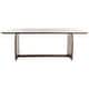 preview thumbnail 8 of 7, Brown Mango Wood Mid Century Modern Dining Table with Arched Legs