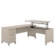 preview thumbnail 17 of 67, Bush Somerset 72W 3 Position Sit to Stand L Shaped Desk in Ash Gray