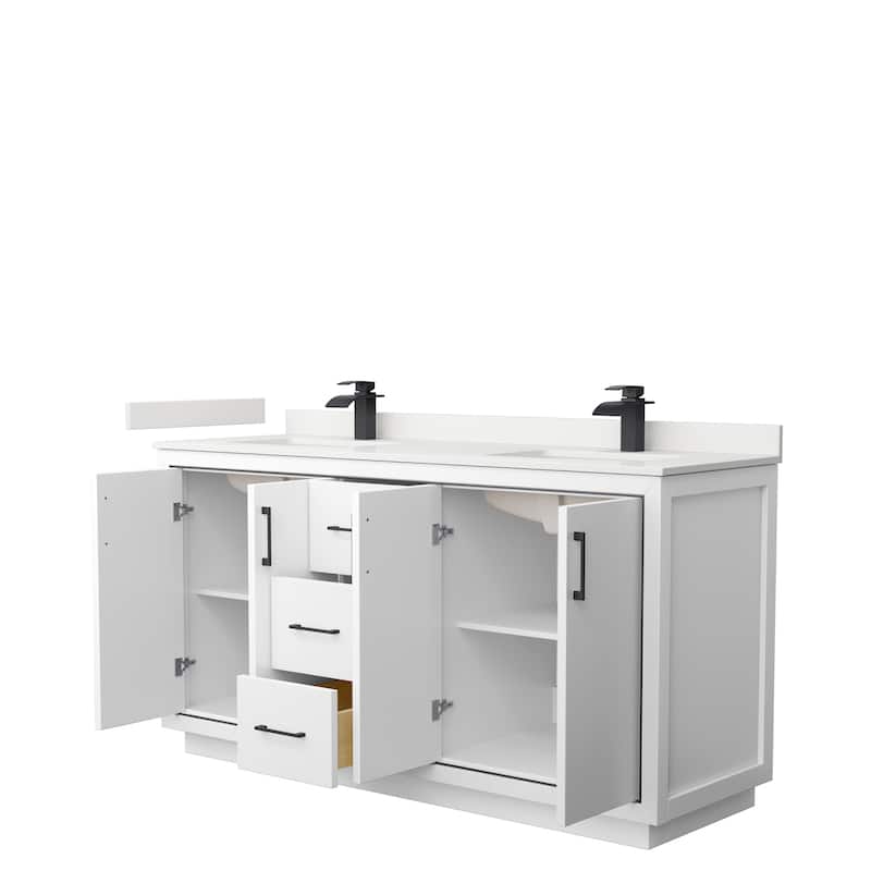 Icon 66-inch Double Vanity, Quartz Top
