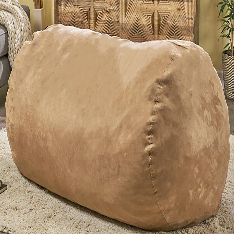Jasper Traditional 8 Foot Cylindrical Suede Bean Bag