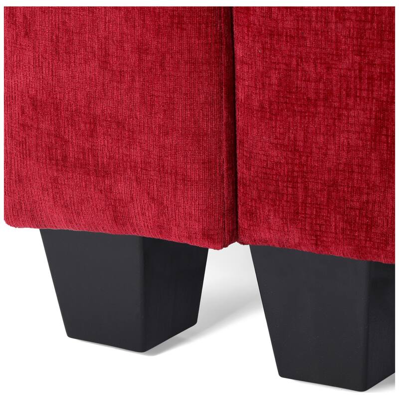 Lucca 4-Piece Chenille Upholstered Modular Sectional with USB Port
