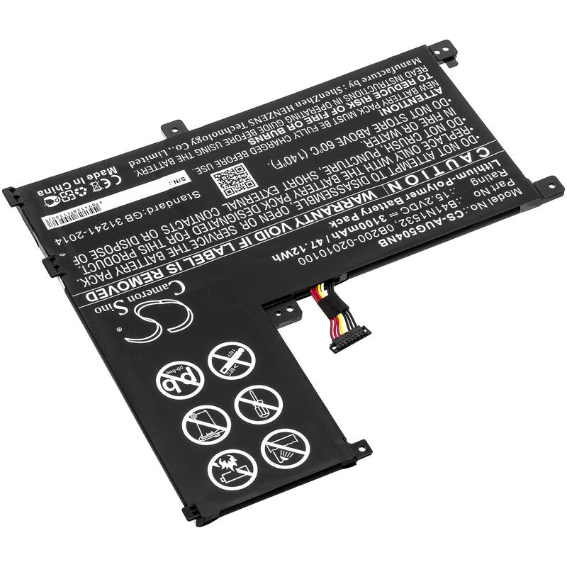 Battery for Asus Q504U Q504UAK Q504UA Zenbook Flip UX560 0B200-02010100 B41N1532 - Black