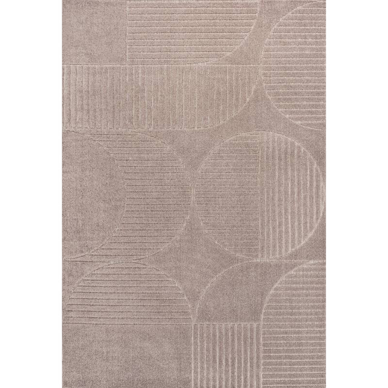 JONATHAN Y Dila Geometric Arch Scandi Striped Ivory/Cream Area Rug - 8 X 10 - Taupe/Beige