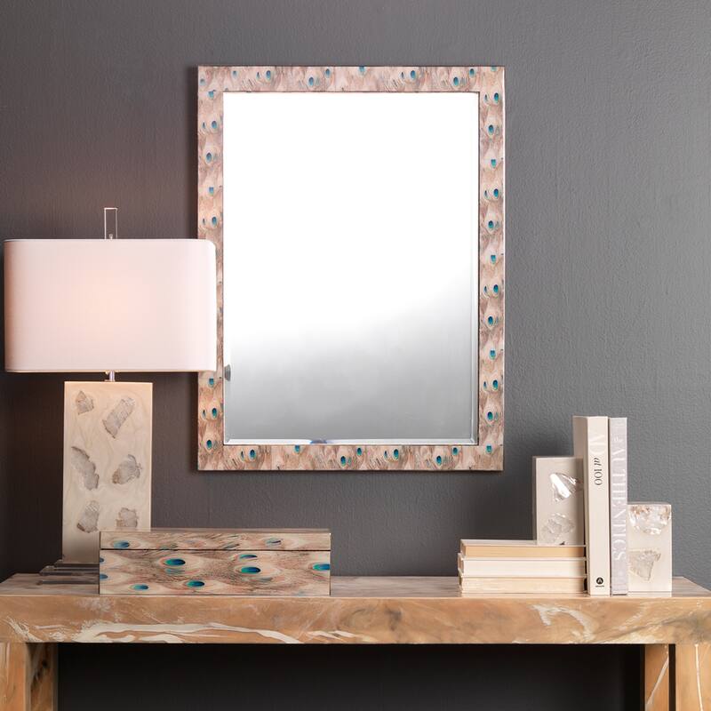 Alden Decor Feather Rectangle Mirror