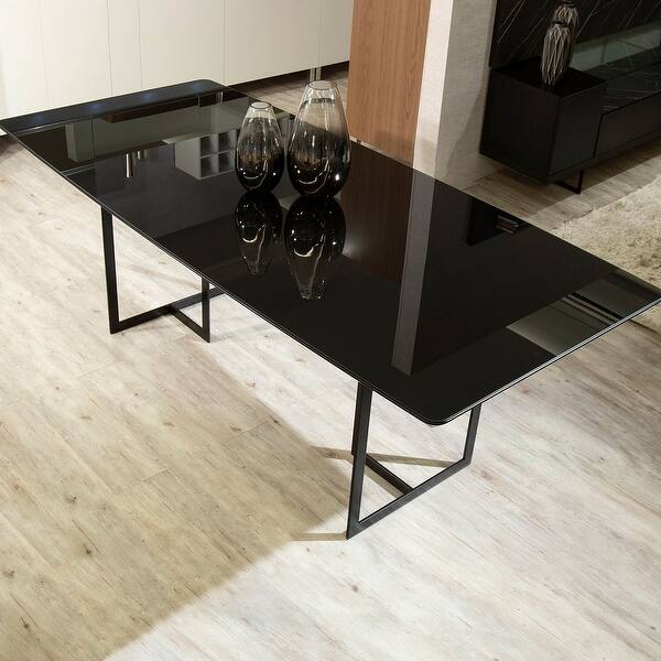 Shop Celine Black 8 Person Dining Table On Sale Overstock 31939551