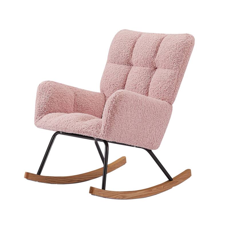 Lounge Chair Rocking Chair with High Backrest