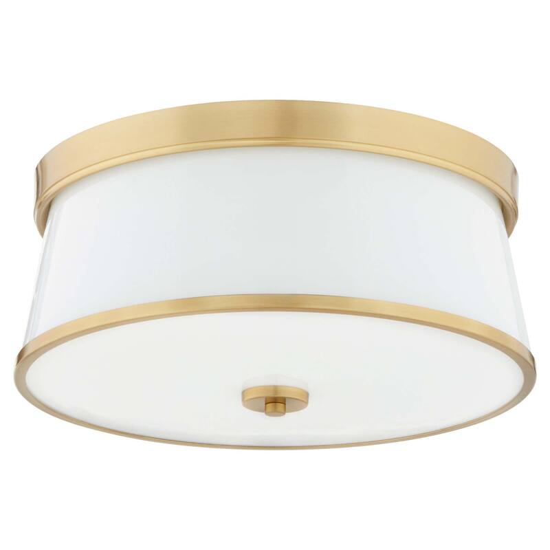 Quorum International 3203-16 Wallinger 3 Light 16" Wide Flush Mount - Aged Brass