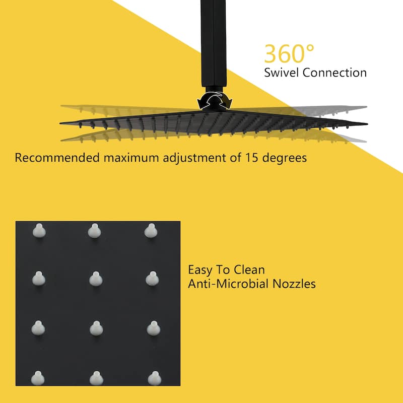 2-Function 10/12/16 In Ceiling Mounted Shower System