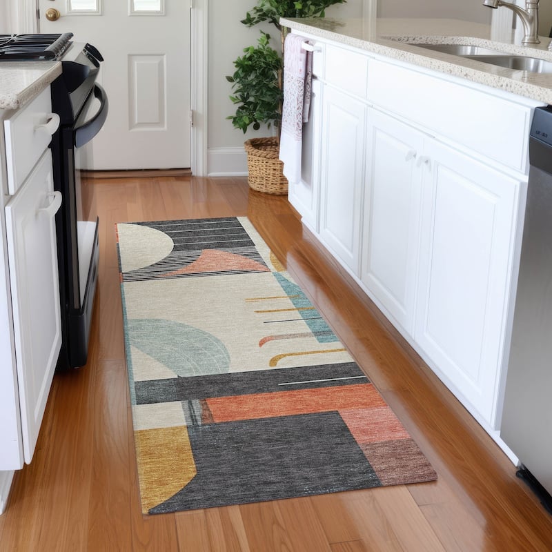 Premium Washable Super Soft Contemporary Mayfield Rug - Gray - 2'3" x 7'6"