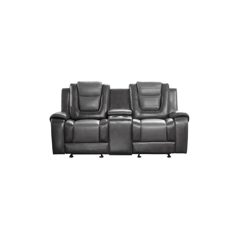 Grete Gray Premium Faux Leather Living Room Set