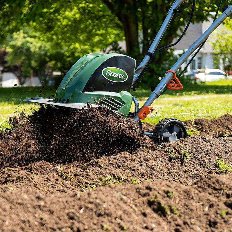 Scotts Outdoor Power Tools 13.5-Amp 16-Inch Electric Garden Tiller Cultivator, Adjustable Tines