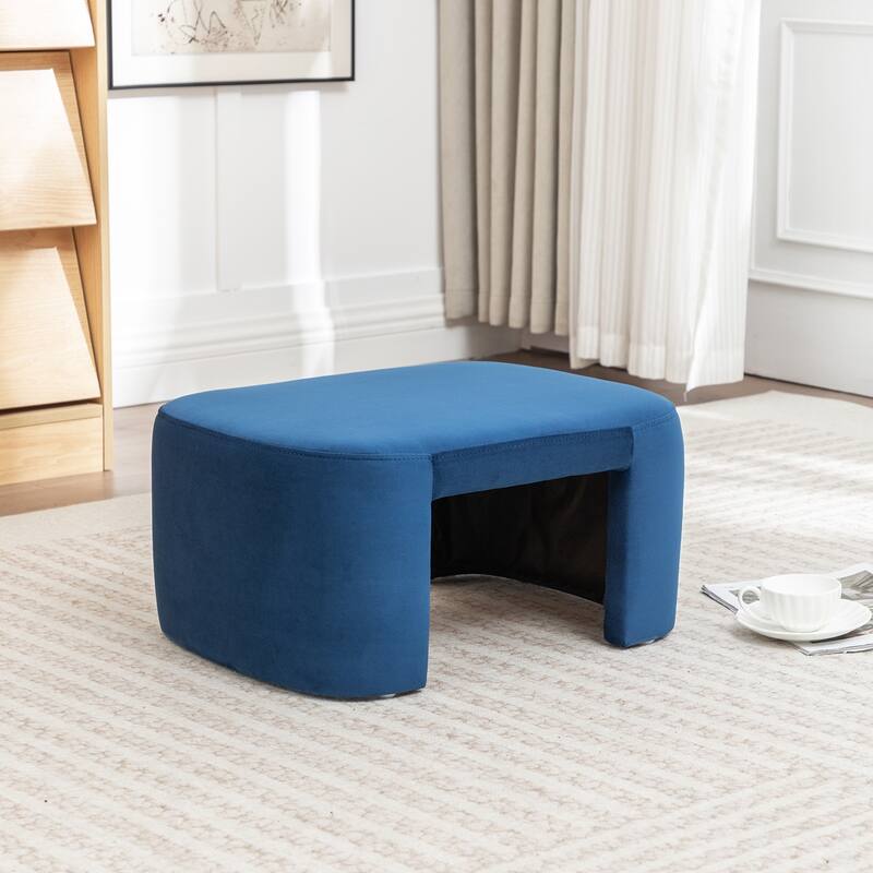 SEYNAR Modern Velvet Rectangle Accent Ottoman
