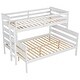 preview thumbnail 12 of 22, L-shape Bunk Bed with Ladder and Guardrail, Wood Twin XL over Queen Bunk Bed with Under-bed Storage Space for Kids Teens