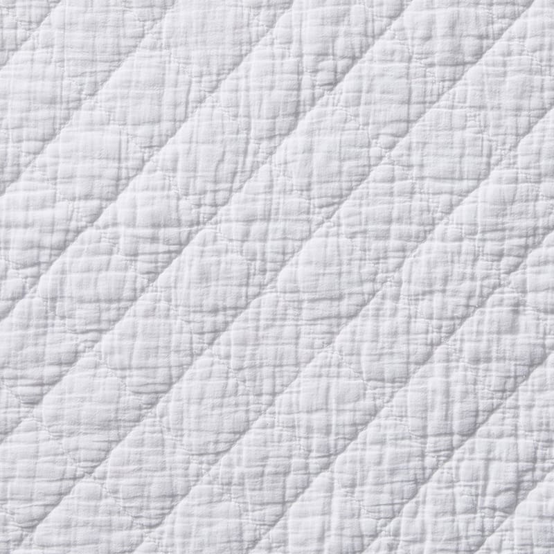 HiEnd Accents Stonewashed Cotton Gauze Traditional Style Solid Color Diamond Stitch 1 Piece Quilt