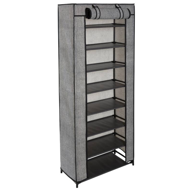 Simplify 8 Tier Shoe Organizer with Cover - 24" wide