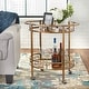 preview thumbnail 3 of 13, Lifestorey Devin Oval Metal Bar Cart Gold