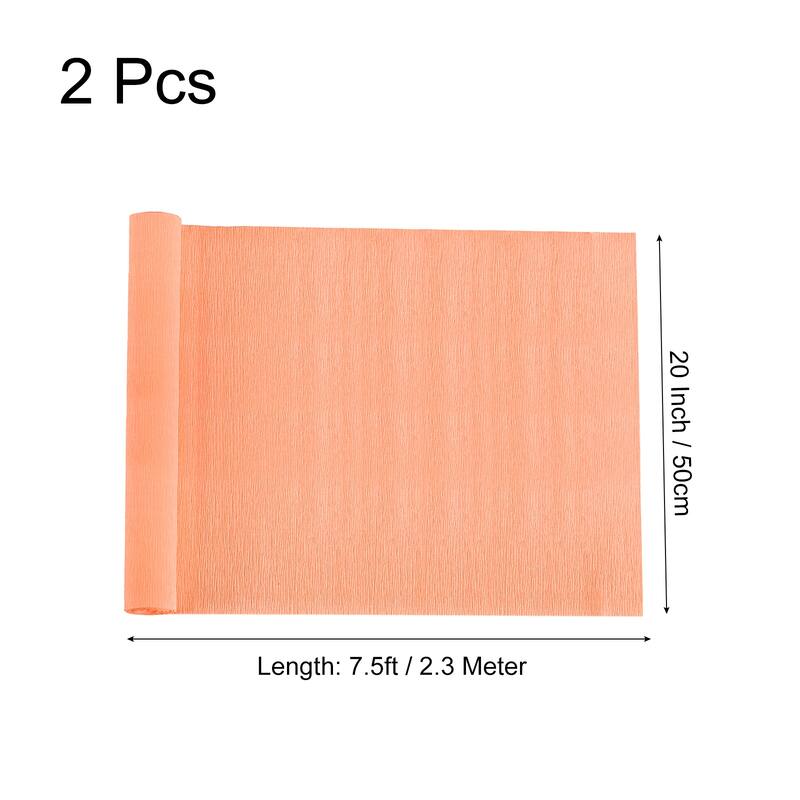 2pcs Crepe Paper Rolls DIY Decoration 7.5ft Long 20 Inch Wide - Deep Champagne