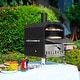 preview thumbnail 8 of 8, 2-Layer Outdoor Pizza Oven Wood Fired Pizza Maker Outside Pizza Grill for Camping - 16 inch