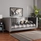 preview thumbnail 1 of 27, Oksana Light Grey Velvet with Goldtone Legs Daybed