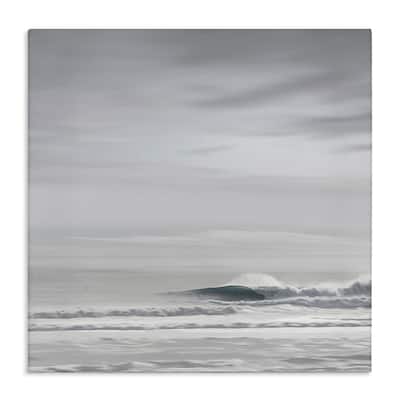 Stupell Misty Grey Beach Ripples Canvas Wall Art Design By Maggie Olsen
