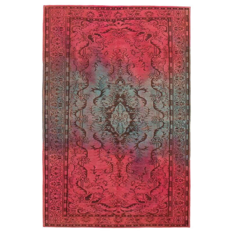 ECARPETGALLERY Hand-knotted Color Transition Red Wool Rug - 6'3 x 9'2 - Red - 6'3 x 9'2