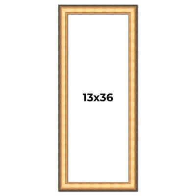 13x36 Frame Gold Plein Aire Solid Wood Picture Frame Width 2 Inches |