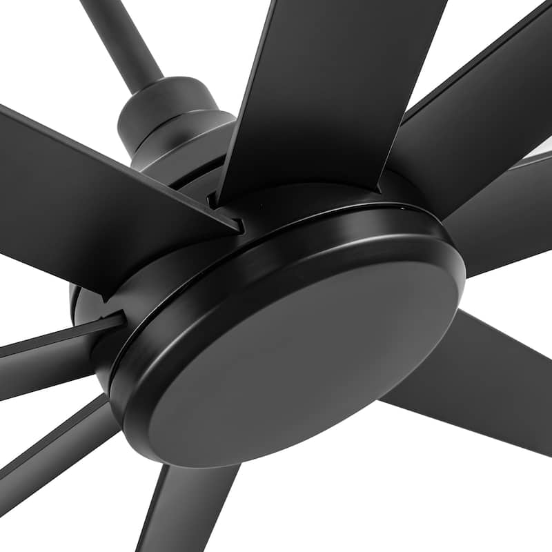 65/72/84-In Black/White Industrial Ceiling Fan with Remote without Light(8-Blade)