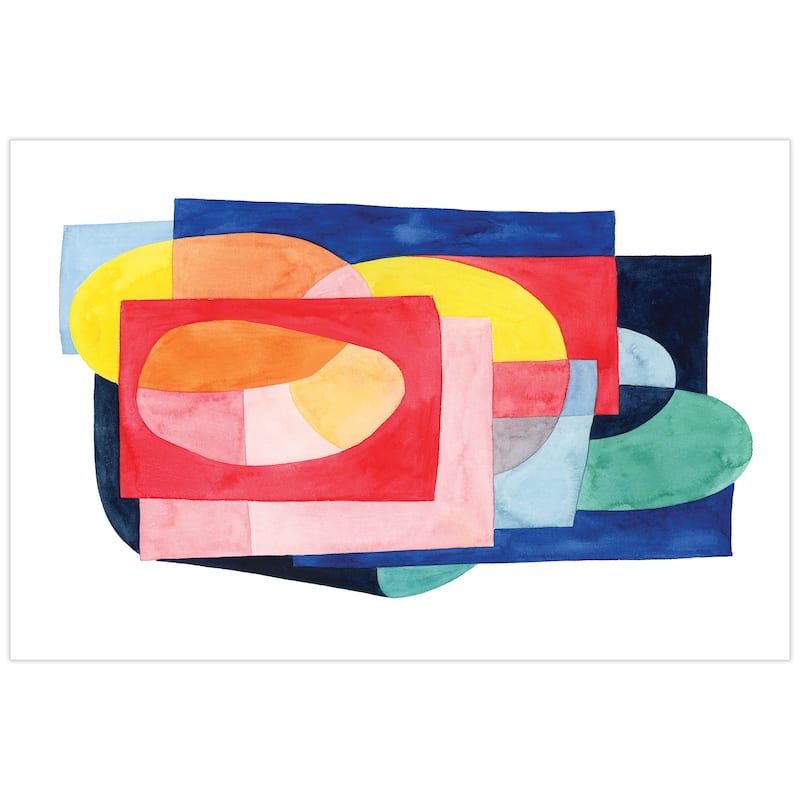"Launder II" Frameless Free Floating Tempered Glass Panel Graphic Wall Art