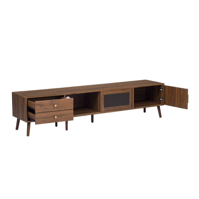 76-Inch TV Stand For Tvs Up To 85", Entertainment Center TV Media Console Table With Storage Cabinet And 2 Drawers