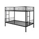 Twin over Twin Size Metal Bunk Bed with 2 Built-in Ladders, Full-Length ...