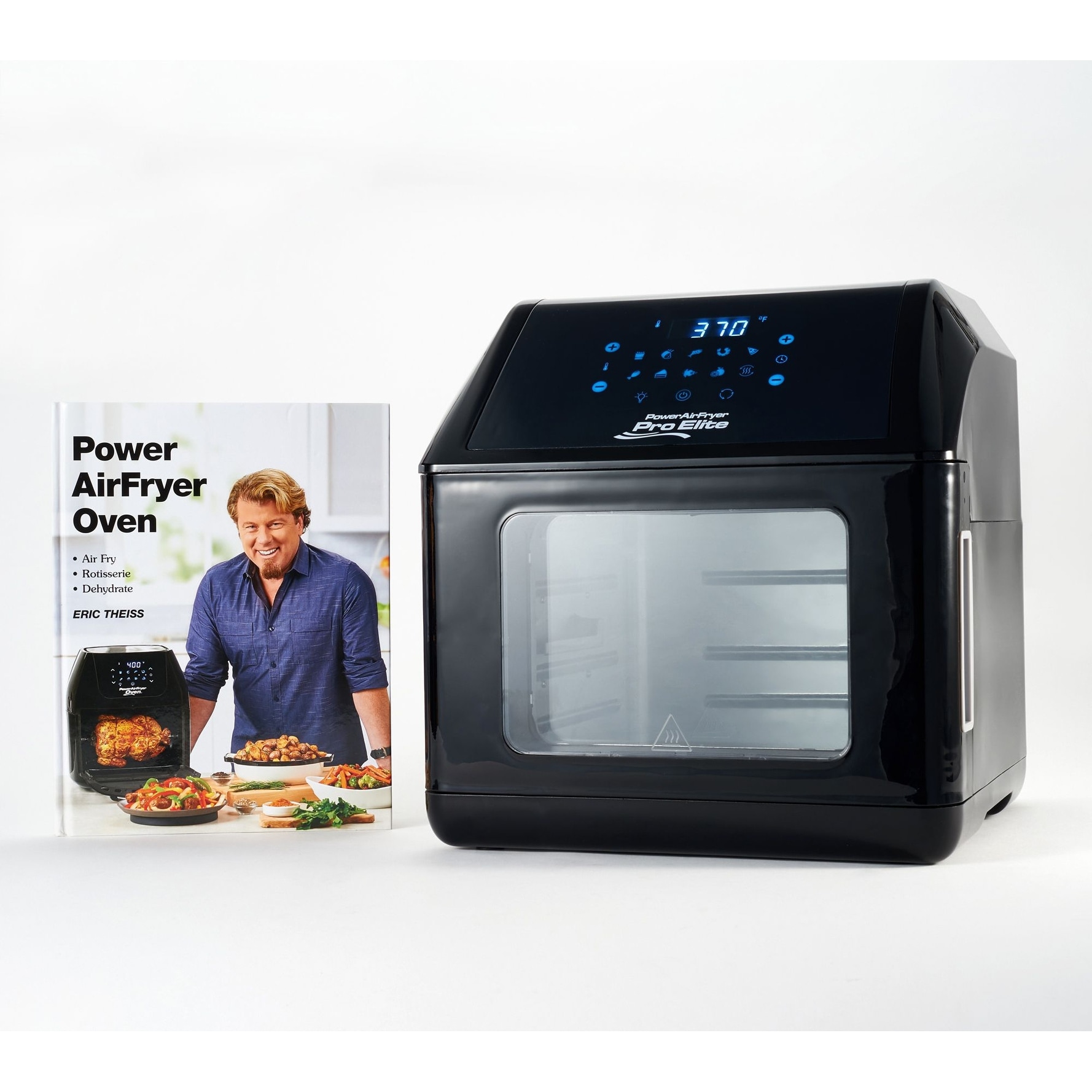 Power Air Fryer 10-in-1 Pro Elite Oven 6-qt with Cookbook Bed