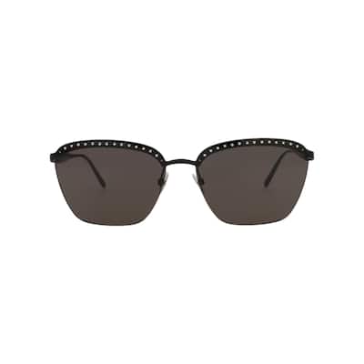 Alaia Square-Frame Metal Sunglasses - Black - One Size