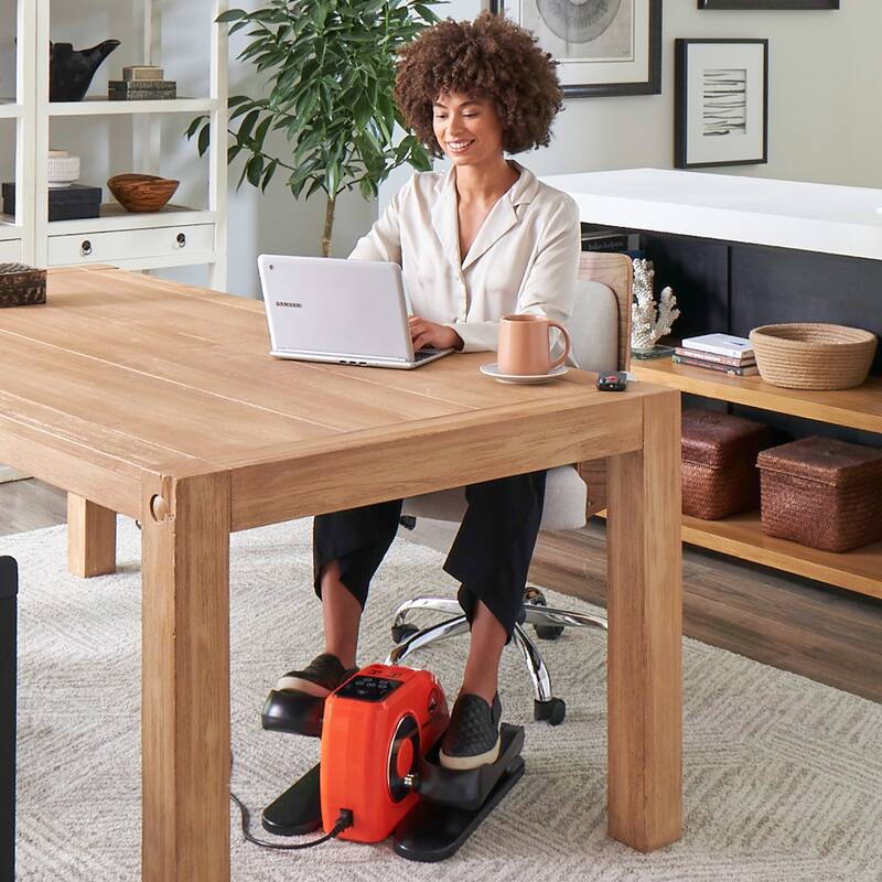 Under Desk Elliptical - Seated Exercise Equipment for a Low Impact Workout - Work from Home Fitness Accessory by Wakeman - Large