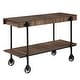 preview thumbnail 10 of 25, Hyssop Farmhouse 47-inch Metal 1-Shelf Console Table by Furniture of America