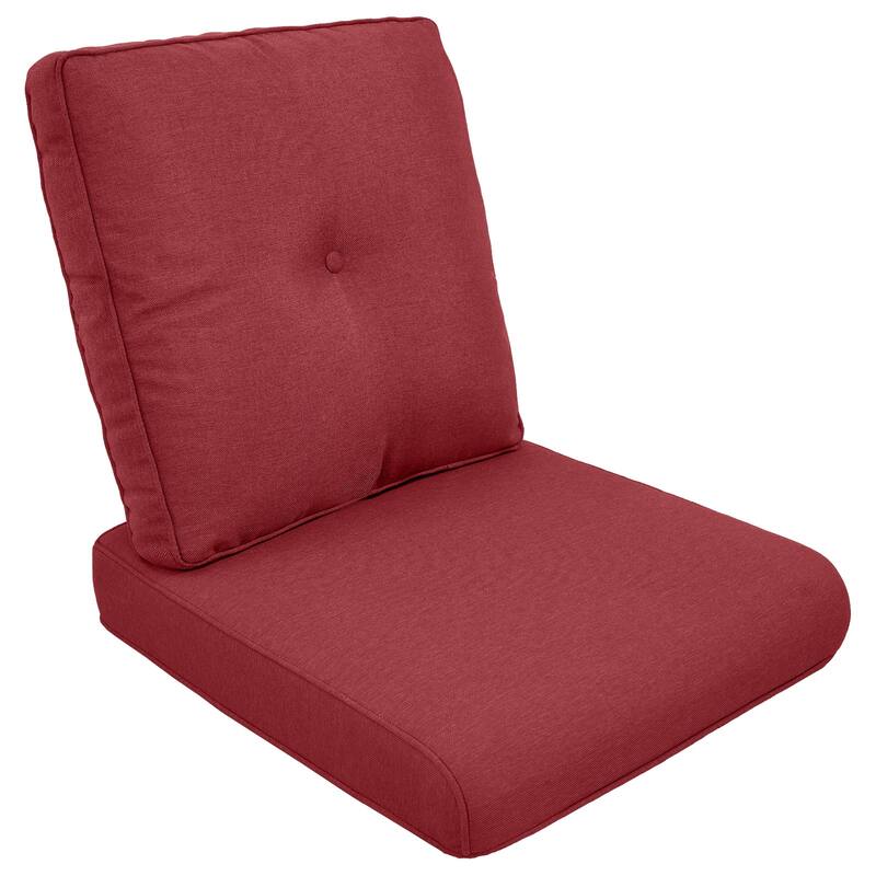 All-Weather Deep Seating Chair Cushions for Patio Chairs - Red - with buckle style