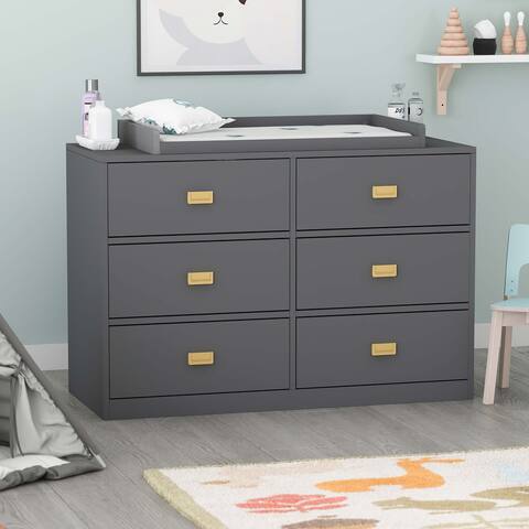 Timechee 45.1"W Changing Table Dresser