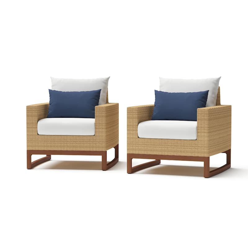 Milli 2 Piece Sunbrella Outdoor Patio Club Chairs