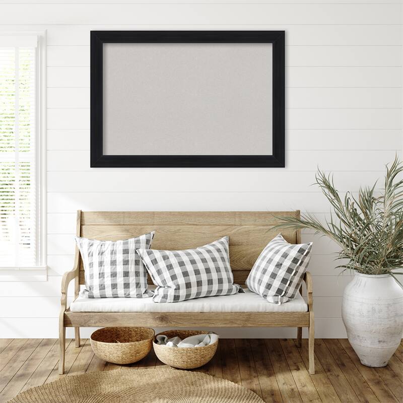 Abbey Black Framed Cork Board - Bulletin Board, Organization Board, Pin Board