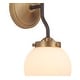 preview thumbnail 4 of 2, 2 Light Aged Brass and Black Retro- Modern Vanity/Sconce