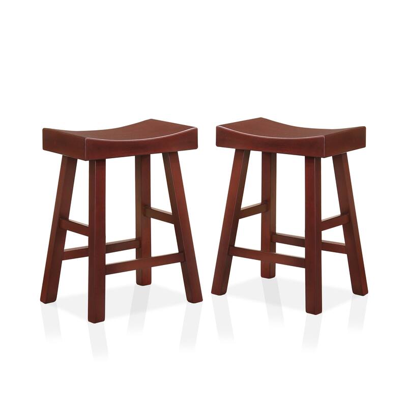 Howler Transitional 24-inch Saddle Stool (Set of 2) by Furniture of America