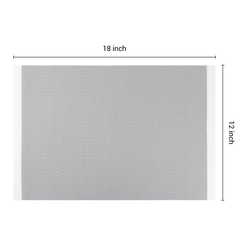 Placemats Set of 6 PVC Placemats for Kitchen Dining Table Decor Heat Resistant Table Placemats Wipeable Table Mat - 18*12in