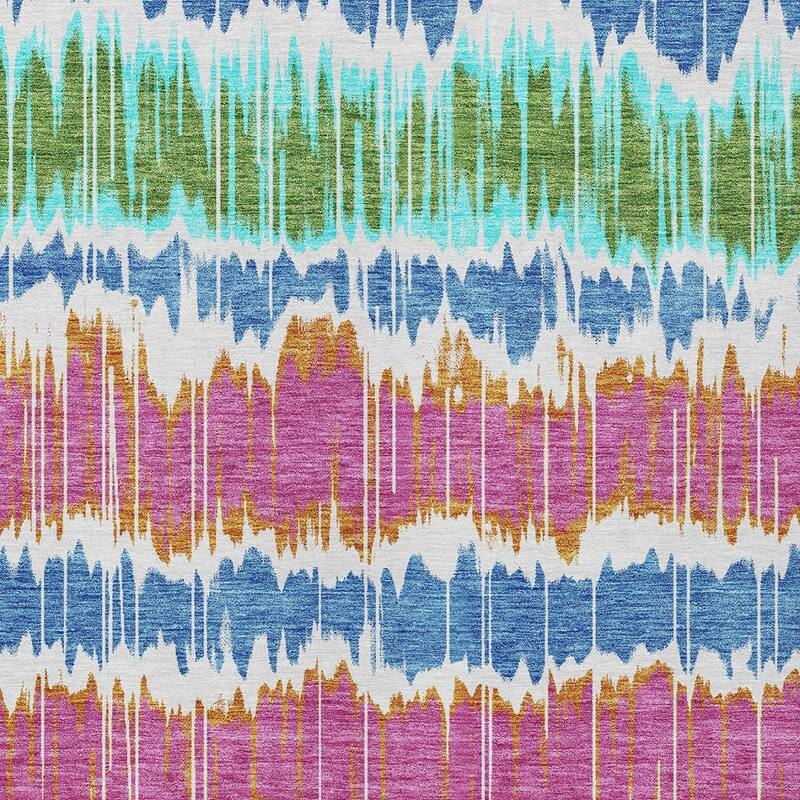 HomeRoots Striped Transitional Rectangle Outdoor Rug