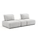 preview thumbnail 69 of 115, Furniture of America Lyndon 3-Piece Modular FSC & OEKO TEX Loveseat Sofa with Ottoman Rectangular Ottoman - Light Grey Boucle