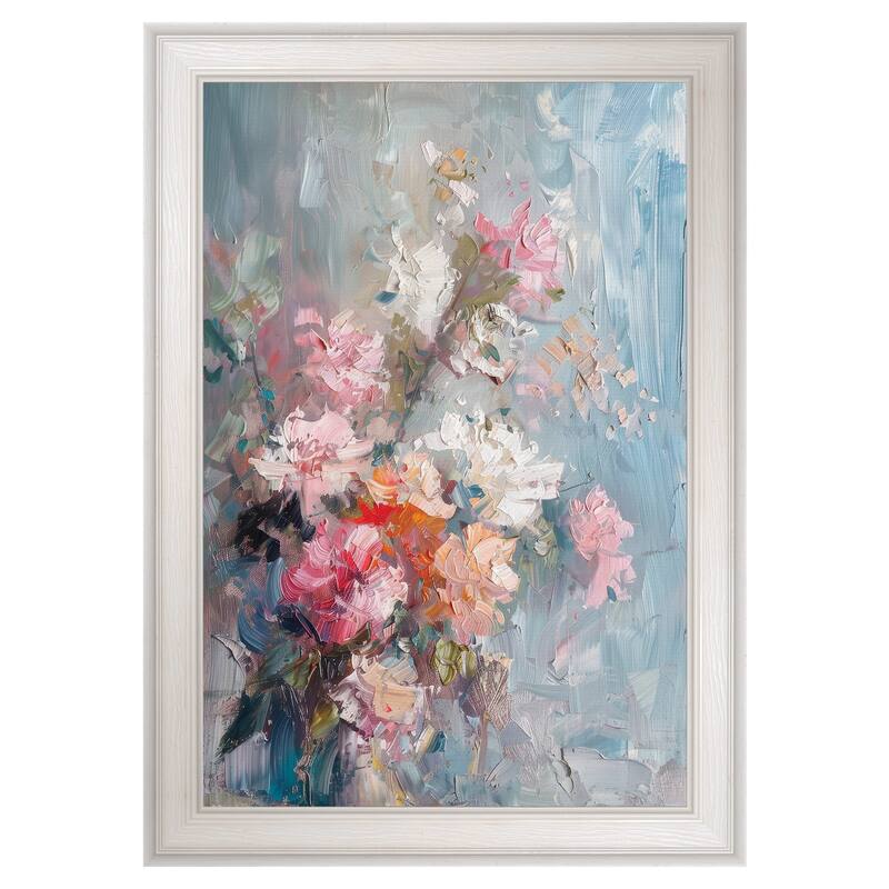 Masterpiece Art Gallery| Abstract Pink Bouquet by Petals Prints Design - Framed Canvas Art Print