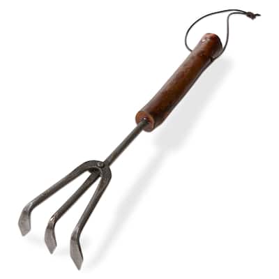 Brown Multi Iron Hand Cultivator Decorative Sculpture Garden Accessory 12.25 in L x 2.87 in W x 1.9 in H