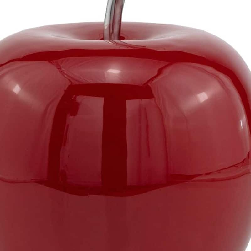 HomeRoots 11" Red Aluminum Decorative Apple Tabletop Sculpture - 10' X '11' X '10