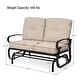 preview thumbnail 5 of 10, Costway 2-Person Outdoor Swing Glider Chair Bench Loveseat Cushioned - 47.5'' x 27'' x 33.5''
