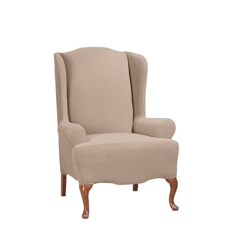 SureFit Stretch Morgan 1 Piece Wing Chair Slipcover