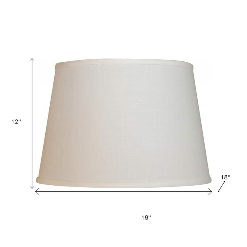 HomeRoots White Linen Empire Lamp Shade - 18