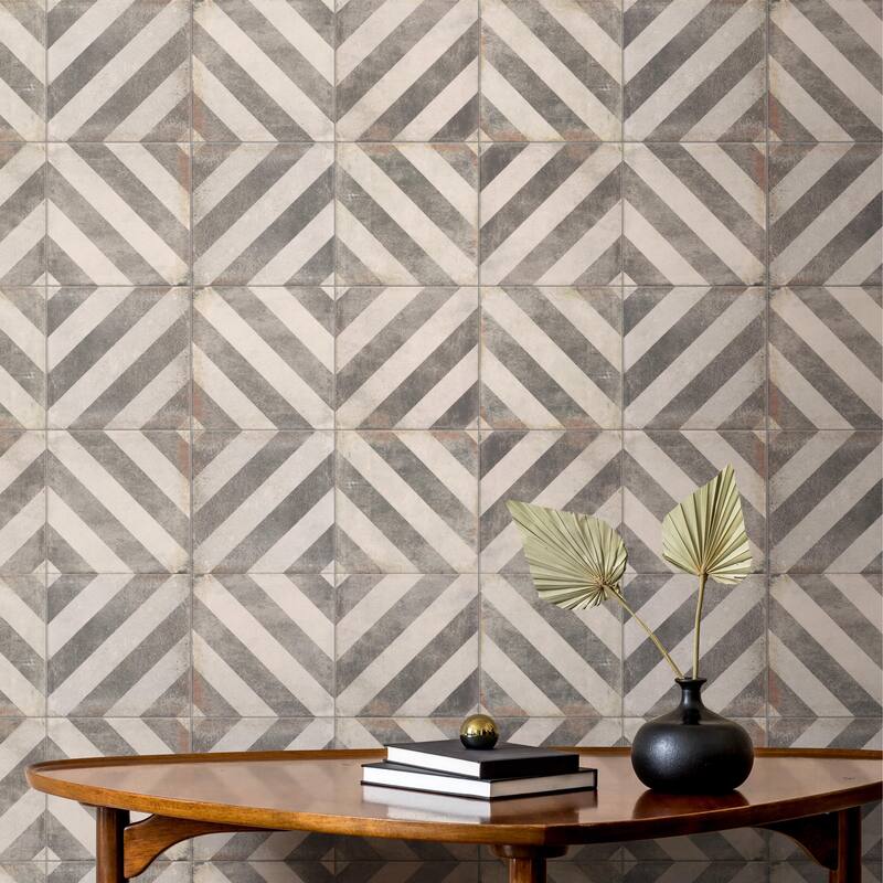 Merola Tile D'Anticatto Decor Obliqua 8-3/4" x 8-3/4" Porcelain Floor and Wall Tile